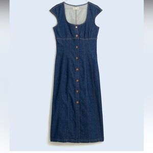 Madewell Denim Square neck Midi Dress